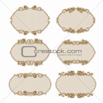 Set of ornate vector frames