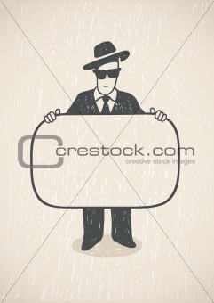Man And Business Card