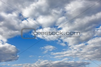 Cloudscape with white clouds