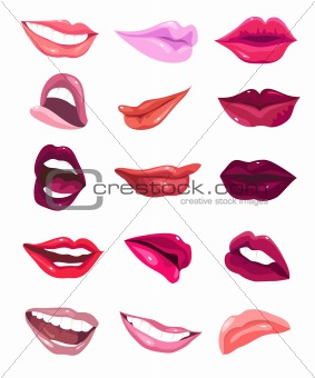 Glamour lips set