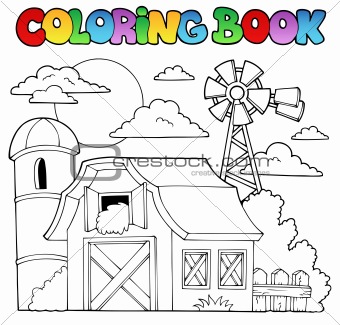 Coloring book farm theme 1