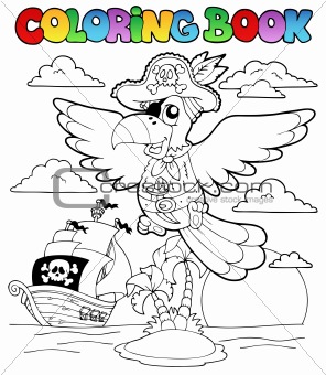 Coloring book with pirate theme 2