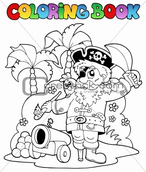 Coloring book with pirate theme 6