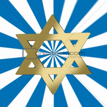 Star of David with a starburst background
