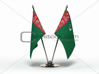 Miniature Flag of Turkmenistan (Isolated)