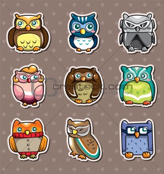 cartoon owl stickers