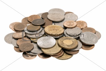 Small pile of Taiwanese coins