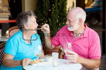 Stock Photo of Senior Couple on Date