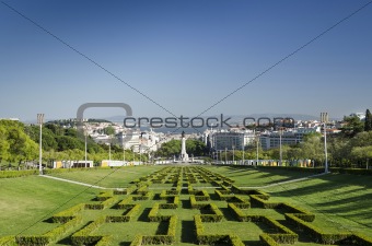 eduardo VII park gardens in lisbon portugal