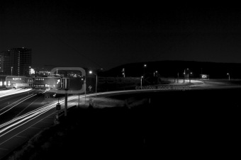 Freeway at night