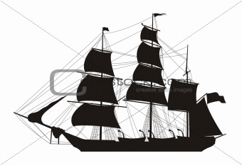 Vector sailing ship