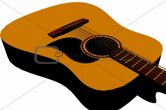 isolated acoustic guitar