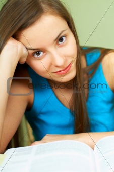 Girl is reading