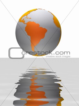 globe reflection