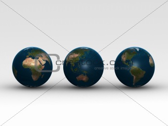 three little globes