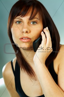 Woman talking cell phone