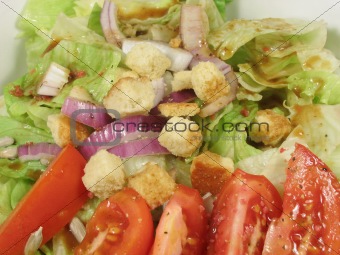 Green salad close up