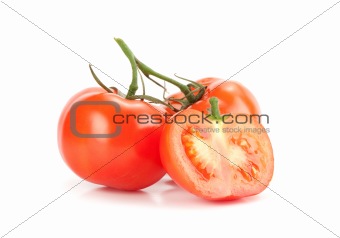 Two whole tomatoes and one half