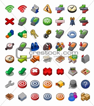 Wireless and Delivery icon set