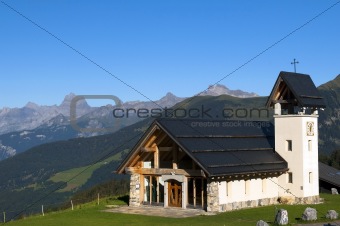 chapel in the mountains of Switzerland