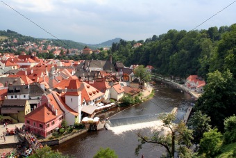 Scenic view of Czech Krumlov