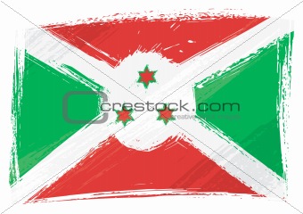 Grunge Burundi flag