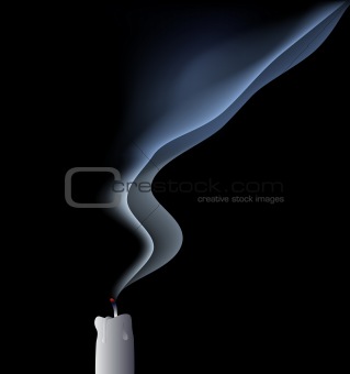 vector blown out candle