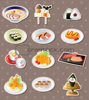 cartoon Japanese food stickers