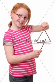 Girl with triangle