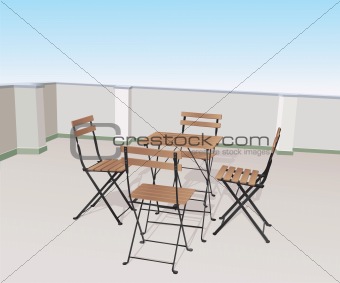 chairs on terrace