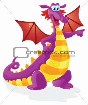 dragon cartoon character, isolated