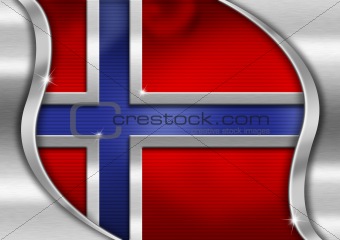 Norway Metal Flag