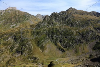 Landscape in Pyrenees mountains