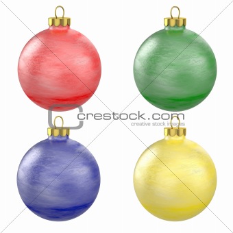 Four christmas balls