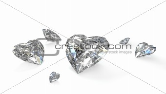 Few heart shaped diamonds
