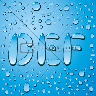 Water Drops Letters