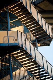 Iron staircase construction