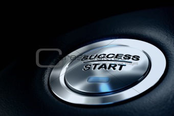 success start button, business concept