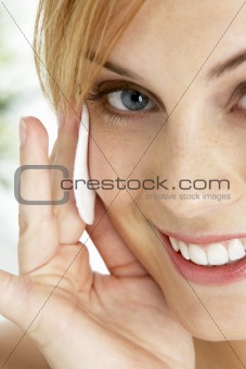 Portrait Of Blonde Smiling Woman