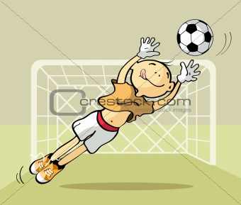 Goalkeeper catching the ball