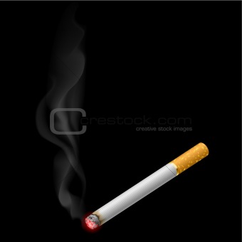 Burning cigarette