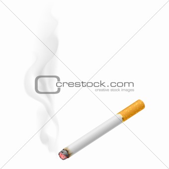 Realistic burning cigarette