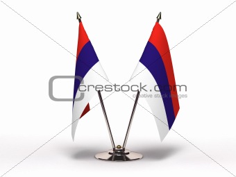 Miniature Flag of Serbia (Isolated)