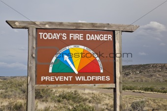 fire danger roadside sign in Colorado