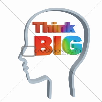 head and think big symbol