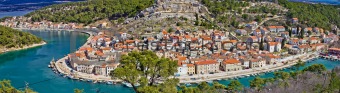 Dalmatian town of Novigrad panoramic