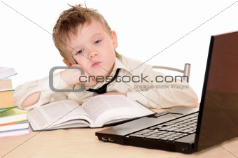 pupil with book