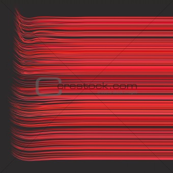 3d render multiple wavy lines in different red pink