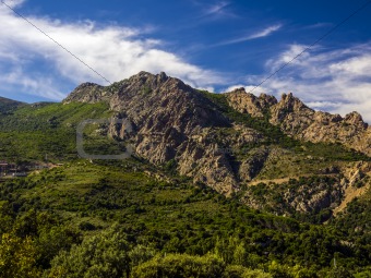 Landscape of Gennargentu mountain
