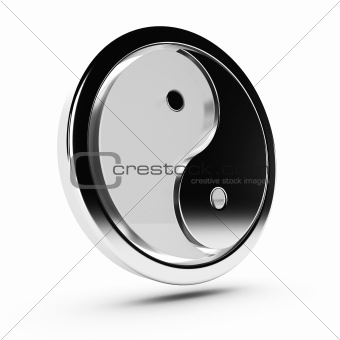 yin yang 3d symbol